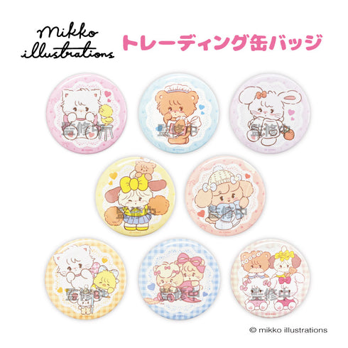 『mikko illustrations(ミッコ)』トレーディング缶バッジ BOX